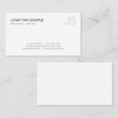 Carte De Visite Conception moderne élégante de luxe Monogramme sim (Devant / Derrière)