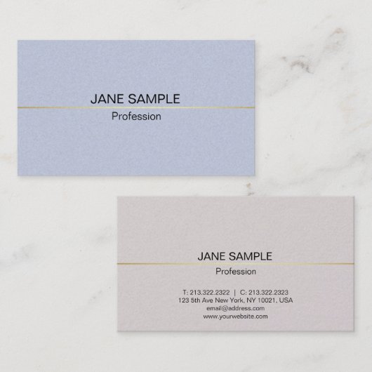 Carte De Visite Conception moderne élégante et simple (Devant / Derrière)