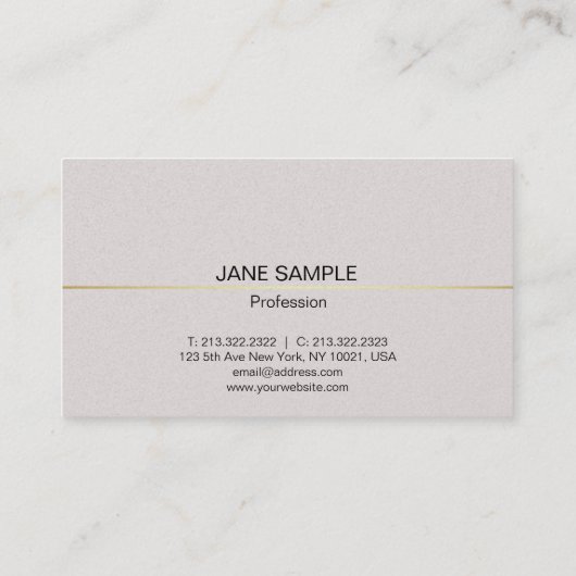 Carte De Visite Conception moderne élégante et simple (Dos)