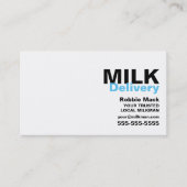 Carte De Visite Conception moderne et audacieuse, livraison Milkma (Devant)