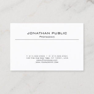 Carte De Visite Conception moderne minimaliste élégante sobriét