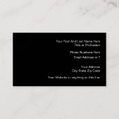 Carte De Visite Conception moderne noire et blanche rouge (Dos)