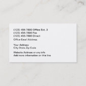 Carte De Visite Conception moderne simple d'immobiliers (Dos)