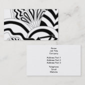 Carte De Visite Conception monochrome d'art déco (Devant / Derrière)