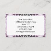 Carte De Visite Conception Motif de mandala violet et géométrique  (Dos)