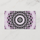 Carte De Visite Conception Motif de mandala violet et géométrique  (Devant)