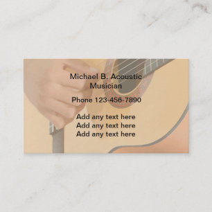 Carte De Visite Conception musicale pour musicien simple
