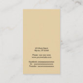 Carte De Visite Conception mystique avec papillon (Dos)