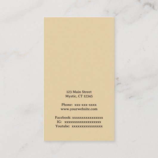 Carte De Visite Conception mystique avec papillon (Dos)