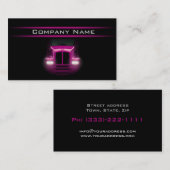 Carte De Visite Conception noire Camion rose Avant Brighter Dispos (Devant / Derrière)