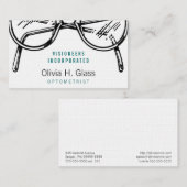 Carte De Visite Conception Optique de Lunettes Professionnelles Cl (Devant / Derrière)