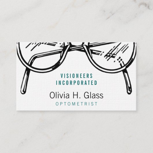 Carte De Visite Conception Optique de Lunettes Professionnelles Cl (Devant)