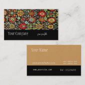 Carte De Visite Conception orientale colorée de couverture (Devant / Derrière)