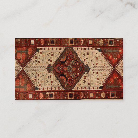 Carte De Visite Conception orientale de couverture en rouge et (Dos)