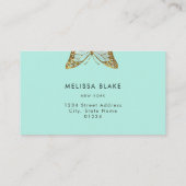 Carte De Visite conception papillon à la menthe (Dos)