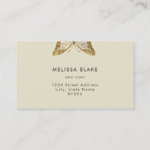 Carte De Visite conception papillon doré (Dos)