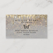 Carte De Visite conception papillon sur faux scintillement (Dos)