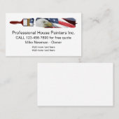 Carte De Visite Conception patriotique de peintre de Chambre (Devant / Derrière)