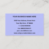 Carte De Visite Conception personnalisée des couleurs Votre propre (Dos)