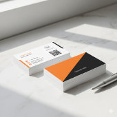 Carte De Visite Conception personnalisée simple moderne orange et