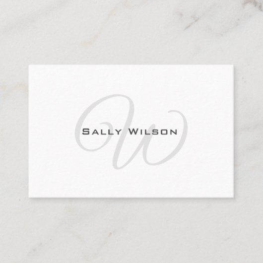 Carte De Visite Conception personnelle propre et élégante (Devant)