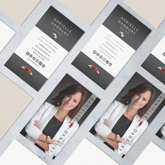 Carte De Visite Conception photo de l'agent immobilier de luxe