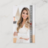 Carte De Visite Conception photo de l'agent immobilier de luxe (Devant)