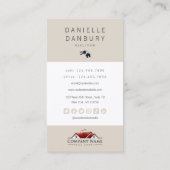 Carte De Visite Conception photo de l'agent immobilier de luxe (Dos)