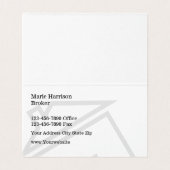 Carte De Visite Conception pliée moderne d'immobiliers (Intérieur déplié)