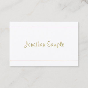 Carte De Visite Conception professionnelle Conception Gold Script 