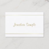 Carte De Visite Conception professionnelle Conception Gold Script  (Devant)