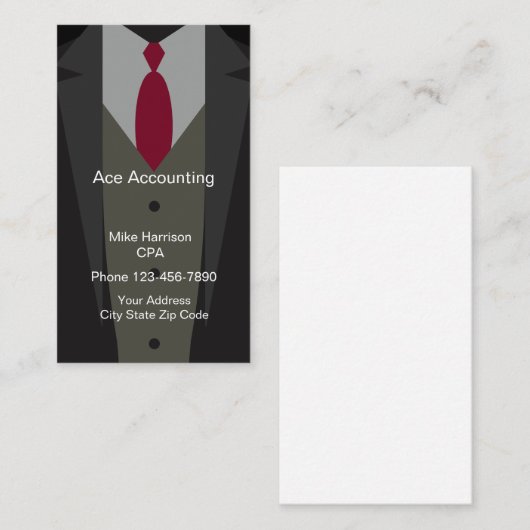 Carte De Visite Conception professionnelle de comptable (Devant / Derrière)