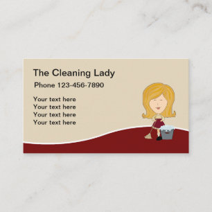 Carte De Visite Conception professionnelle de dame de nettoyage