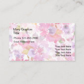 Carte De Visite Conception professionnelle de dames (Dos)