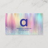 Carte De Visite Conception Professionnelle de Dégradé Arc-en-ciel (Devant)