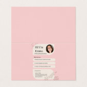 Carte De Visite Conception professionnelle de doula post-partum ro (Extérieur déplié)