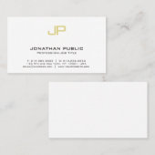 Carte De Visite Conception professionnelle de monogramme moderne (Devant / Derrière)