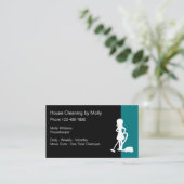 Carte De Visite Conception professionnelle de nettoyage de maison (Debout devant)