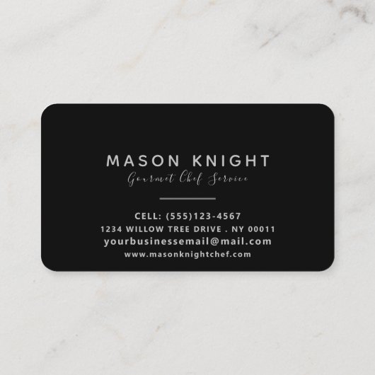 Carte De Visite Conception professionnelle de pierre d'ardoise (Dos)