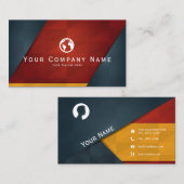 Carte De Visite Conception professionnelle d'entreprise angulaire  (Devant / Derrière)
