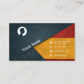 Carte De Visite Conception professionnelle d'entreprise angulaire  (Dos)