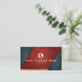 Carte De Visite Conception professionnelle d'entreprise angulaire  (Debout devant)