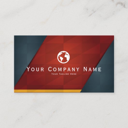 Carte De Visite Conception professionnelle d'entreprise angulaire  (Devant)