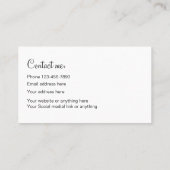 Carte De Visite Conception professionnelle élégante (Dos)