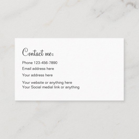 Carte De Visite Conception professionnelle élégante (Dos)