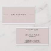 Carte De Visite Conception professionnelle élégante gracieuse inte (Devant / Derrière)