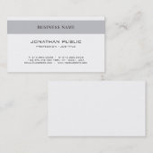 Carte De Visite Conception professionnelle élégante simple moderne (Devant / Derrière)