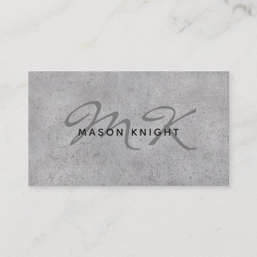 Carte De Visite Conception professionnelle en ardoise en pierre (Devant)