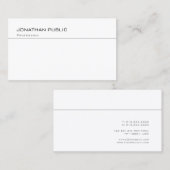 Carte De Visite Conception professionnelle moderne Modèle minimali (Devant / Derrière)