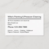 Carte De Visite Conception professionnelle simple de peintre de (Devant)